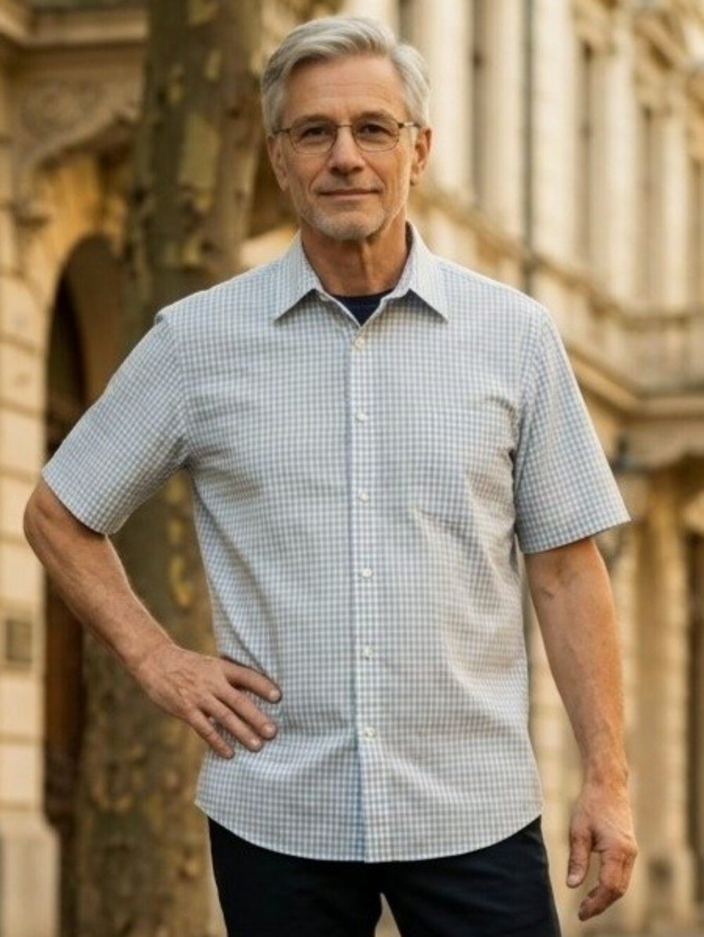 Shirt, men's XL, short-sleeved button
